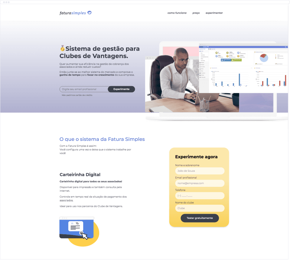 Fatura Simples landing Page 1